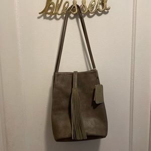 Lucky Brand real suede bag with tassel